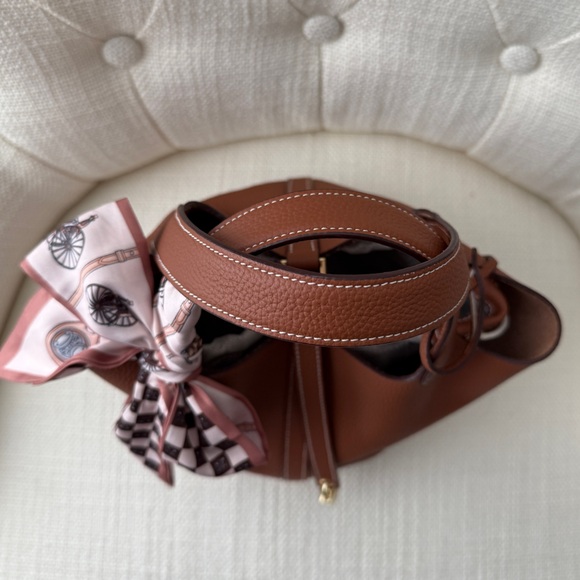 Designer-inspired Picotin 18 Mini Tote Bag in Gold (brown) - Picture 7 of 11